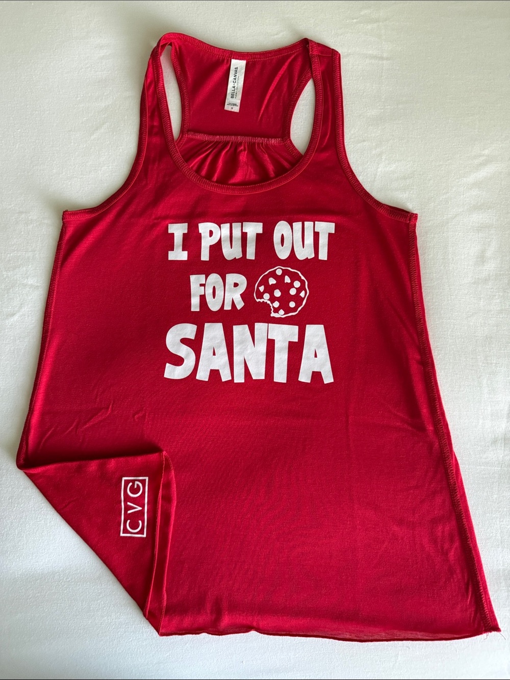 Small flowy, red CVG tank top